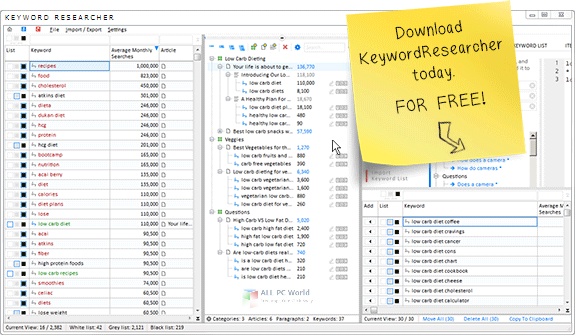 Keyword Researcher Pro 13.1 Free Download