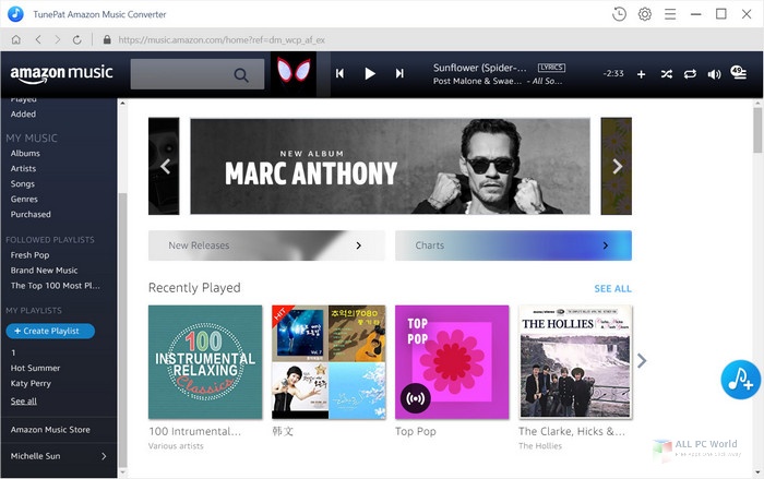 TunePat Amazon Music Converter 1.5 One-Click Download