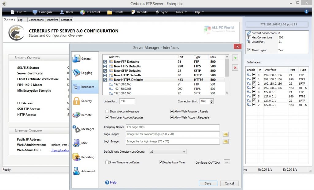Cerberus FTP Server 11.3 for Windows