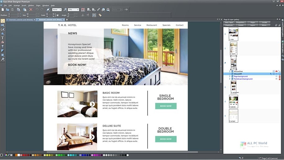 xara web designer premium 10 website editor