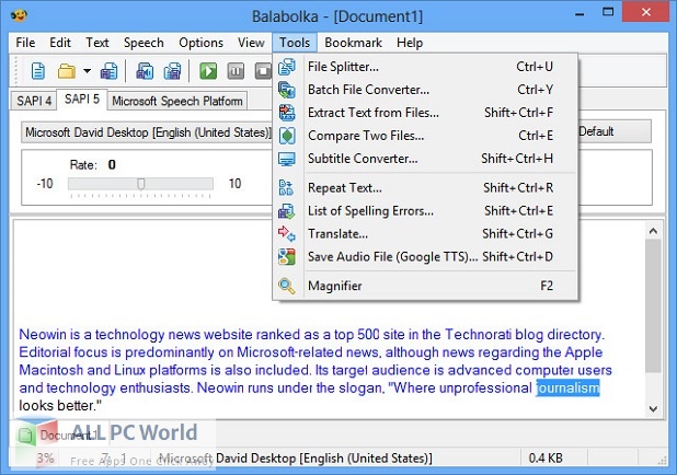 Balabolka Text To Speech Software Free Download