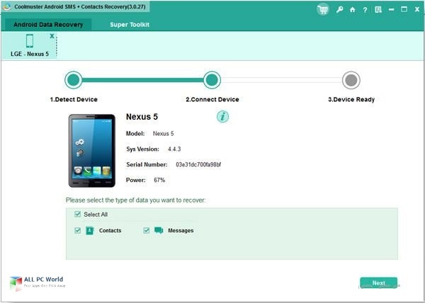 Coolmuster Android SMS + Contacts Recovery 4.5 One-Click Download