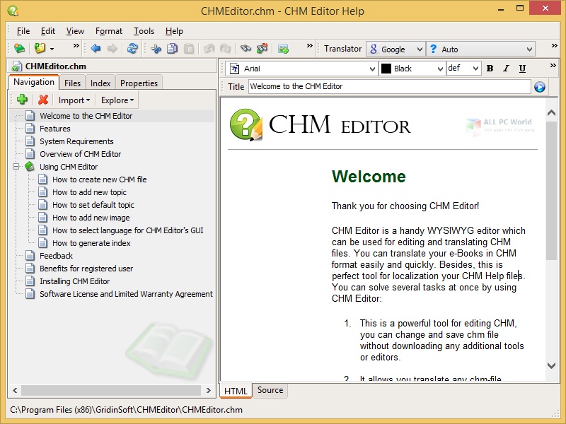 GridinSoft CHM Editor 3.2 Direct Download Link