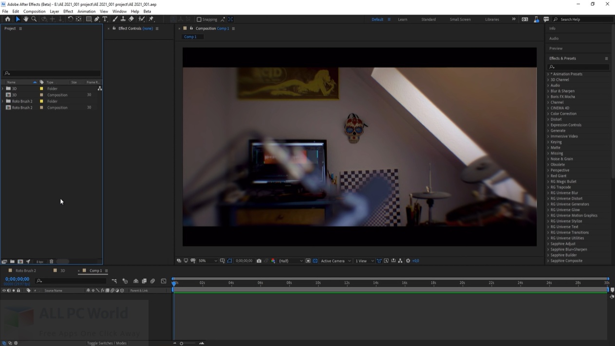 scene setup after effect free download