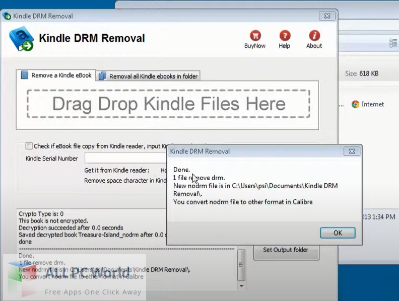 kindle drm removal free