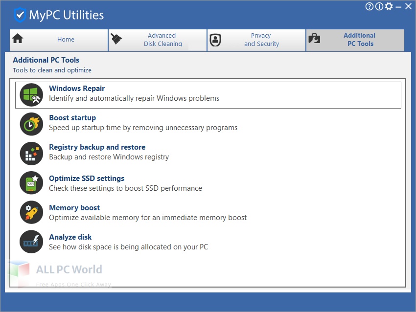 MyPC Utilities for Free Download