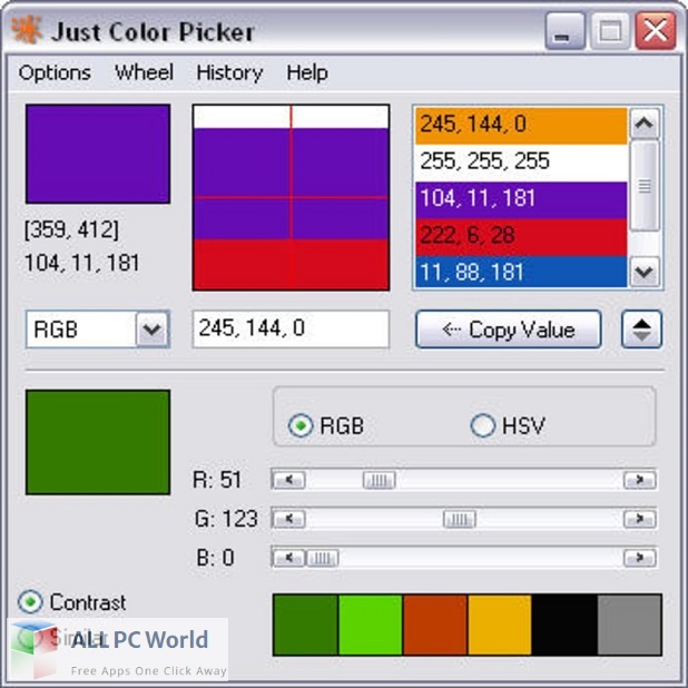 Just Color Picker 5 for Free Download