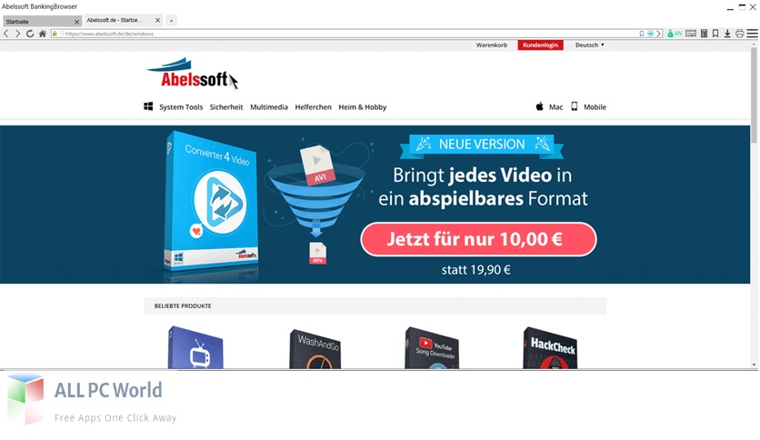 Abelssoft BankingBrowser for Free Download