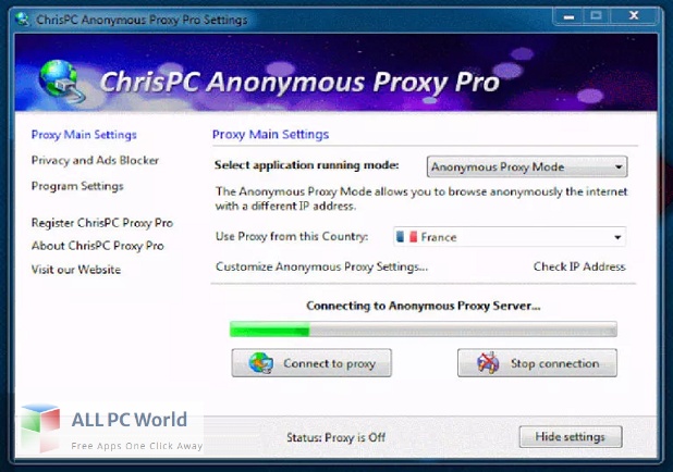 ChrisPC Anonymous Proxy Pro Free Download