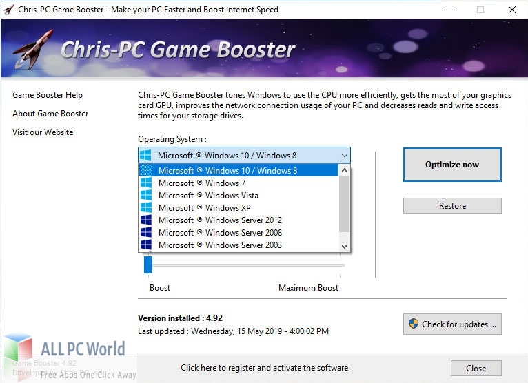 ChrisPC Game Booster Free Download