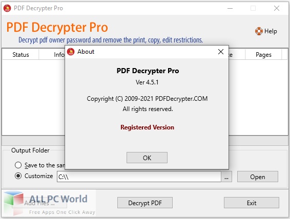 PDF Decrypter Pro 4 Free Download (1)