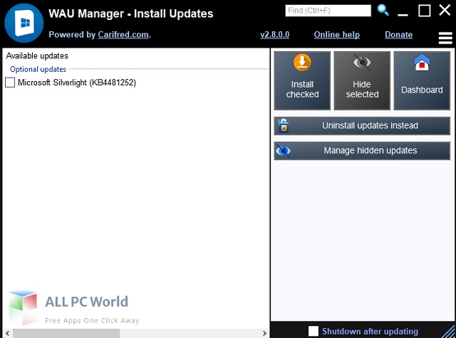 WAU Manager (Windows Automatic Updates) 3.4.0 instal