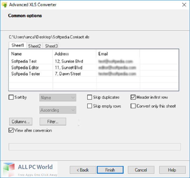 Advanced XLS Converter Free Download