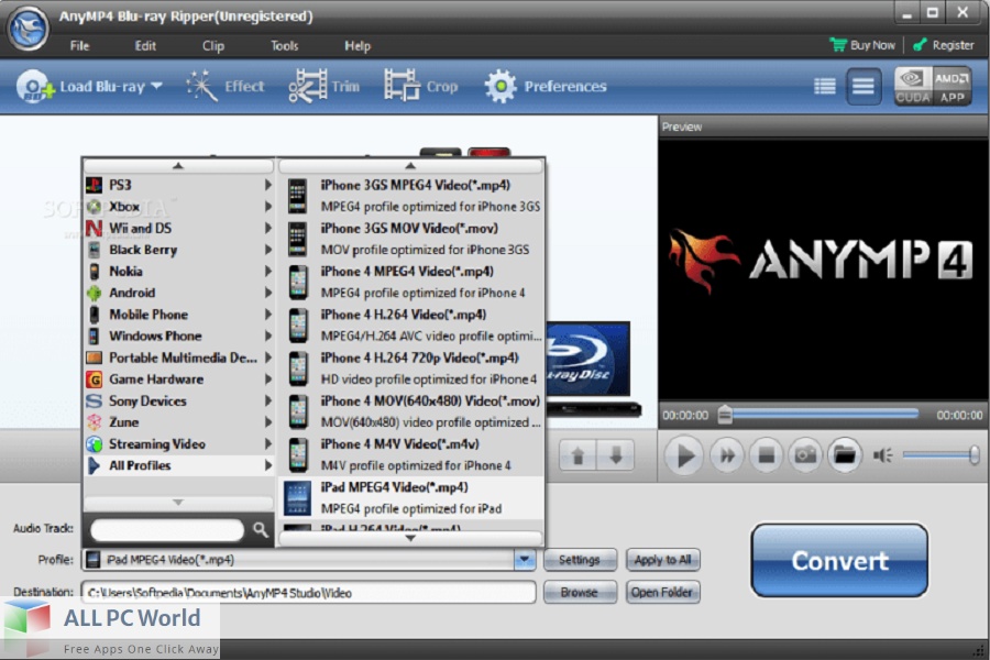 AnyMP4 Blu-ray Player for Free Download