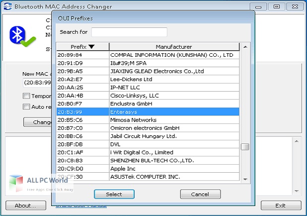 Bluetooth MAC Address Changer Download Free