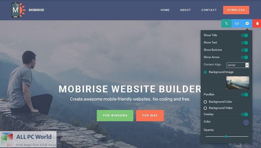 mobirise plugin wordpress download