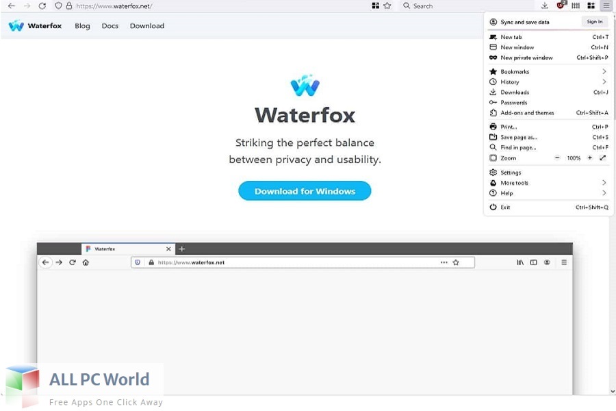 Waterfox G4 for Free Download