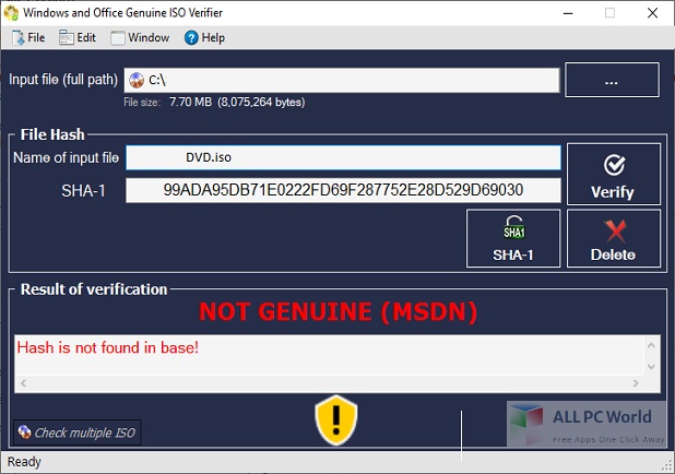 Windows and Office Genuine ISO Verifier Free Download