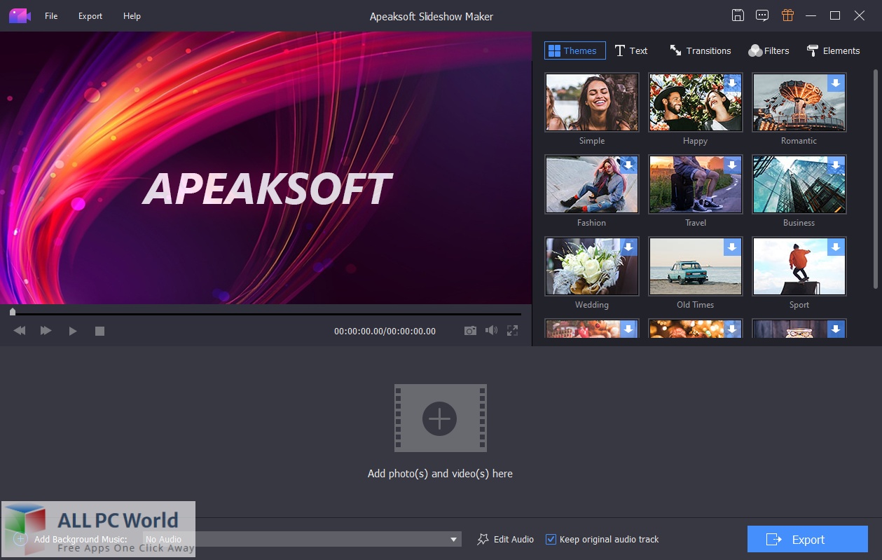 Apeaksoft Slideshow Maker Free Download