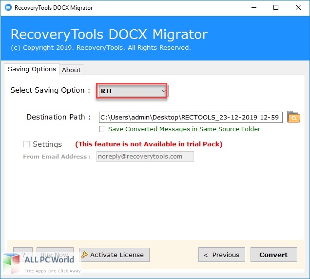 RecoveryTools DOCX Migrator Free Download