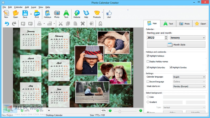 AMS Software Photo Calendar Creator Pro 16 Free Download
