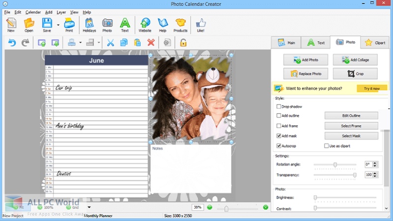 AMS Software Photo Calendar Creator Pro for Free Download