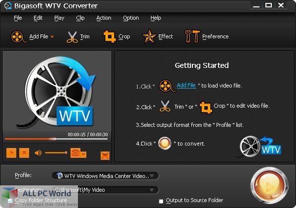 Bigasoft WTV Converter Free Download