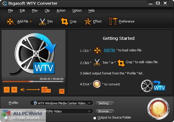 Bigasoft WTV Converter for Free Download