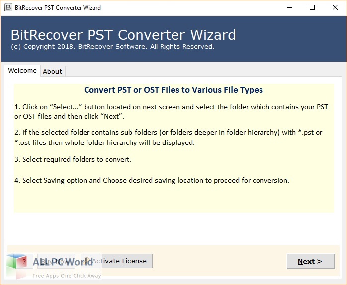 BitRecover PST Converter Wizard 12 Free Download