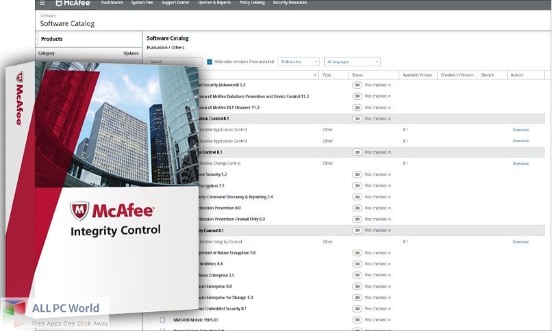 McAfee Integrity Control 8 Free Download