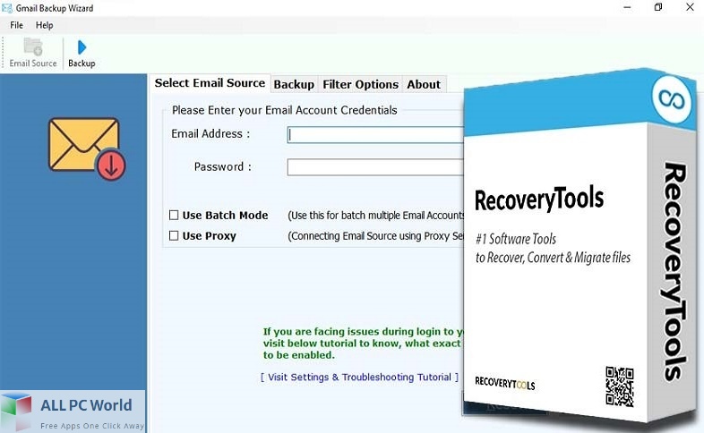 RecoveryTools Gmail Backup Wizard Free Download