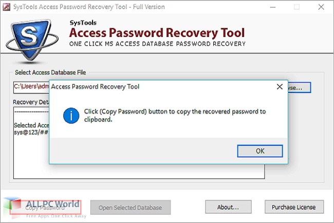 SysTools Access Password Recovery Free Download