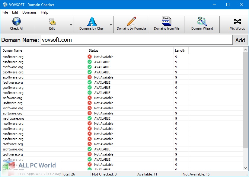 VovSoft Domain Checker 7 Free Download