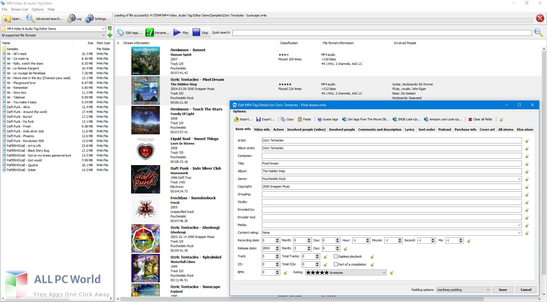 3delite MP4 Video and Audio Tag Editor for Free Download