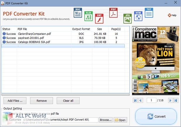 Adept PDF Converter Kit 4 Free Download