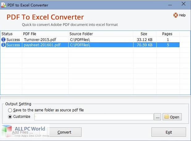 Adept PDF to Excel Converter Free Download