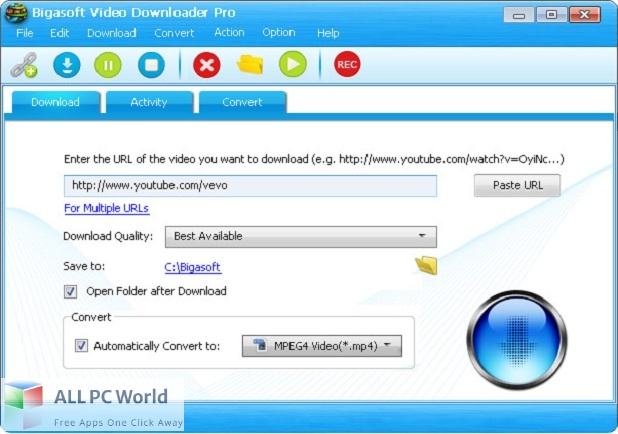 Bigasoft Video Downloader Pro 3 Free Download