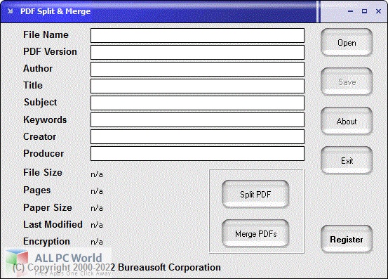 Bureausoft PDF Split & Merge Pro 7 for Free Download