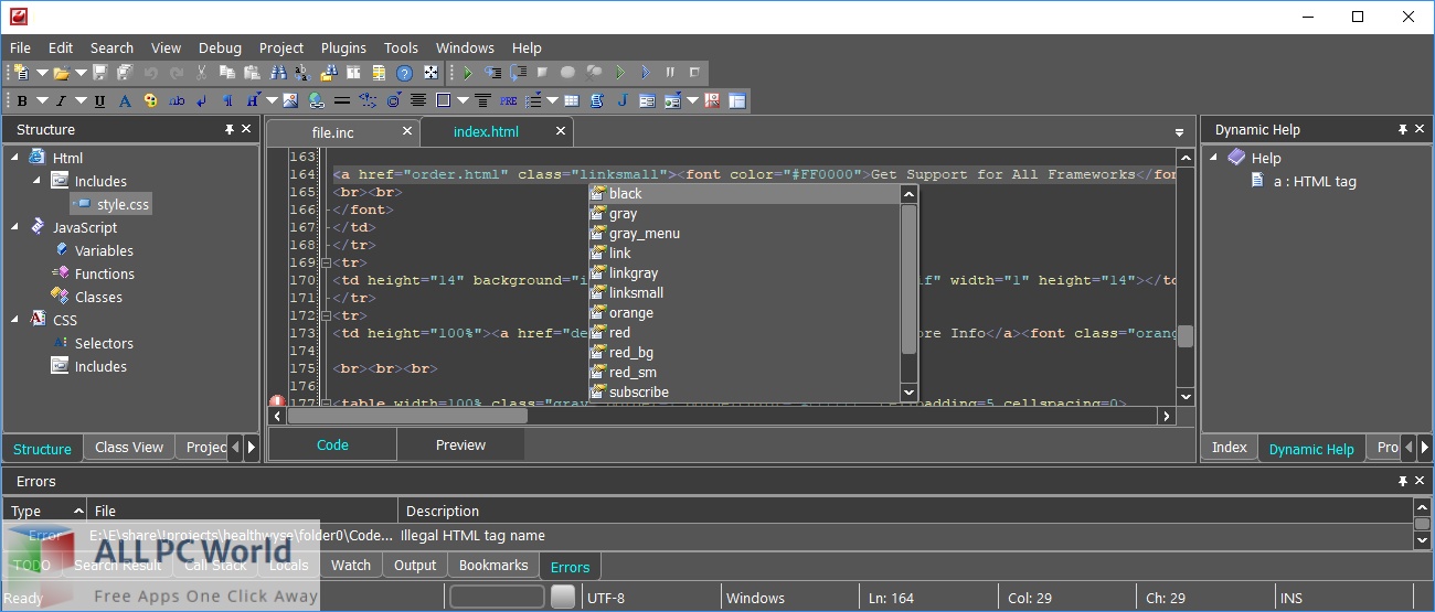 CodeLobster IDE Professional for Free Download