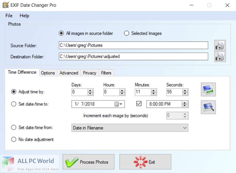 EXIF DATE CHANGER PRO 3 Free Download