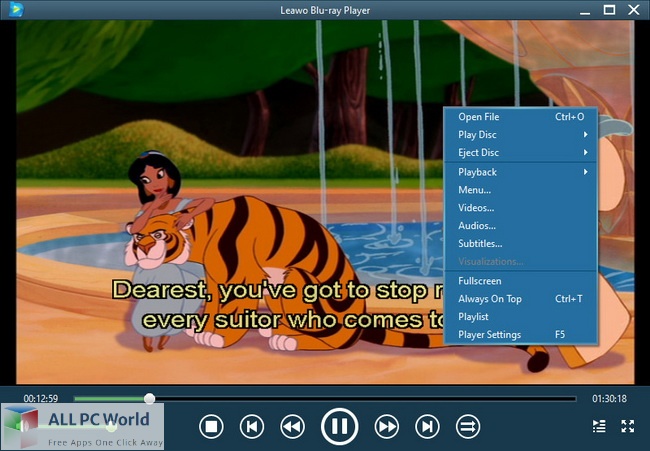 Leawo Blu-ray Player for Free Download