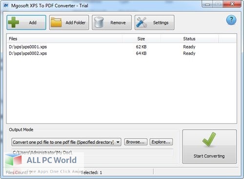 Mgosoft XPS To PDF Converter 12 Free Download