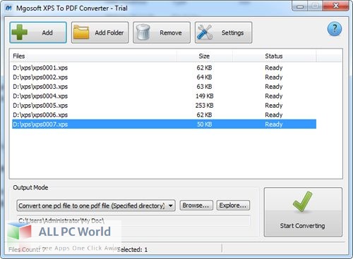 Mgosoft XPS To PDF Converter for Free Download