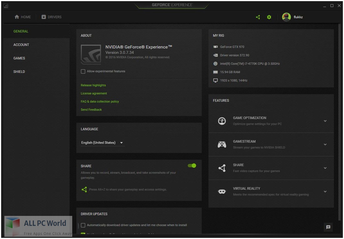 NVIDIA GeForce Experience for Free Download