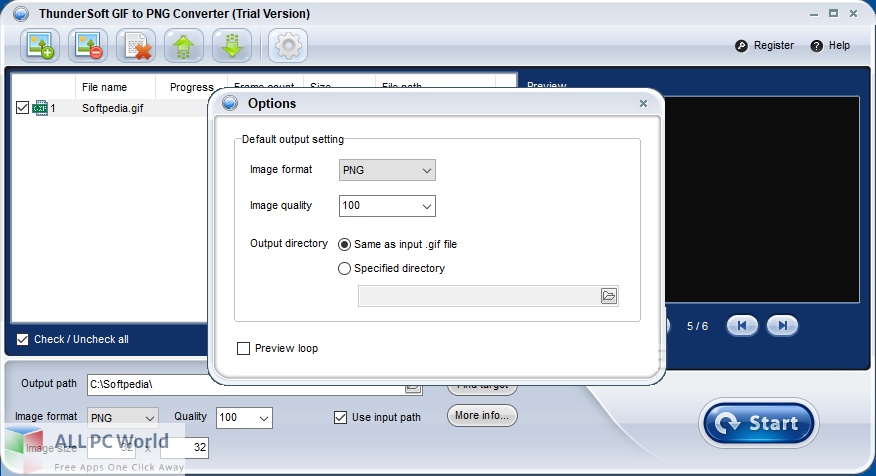 ThunderSoft GIF to PNG Converter for Free Download