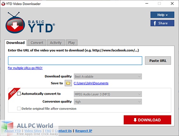 YTD Video Downloader Pro 5 Free Download