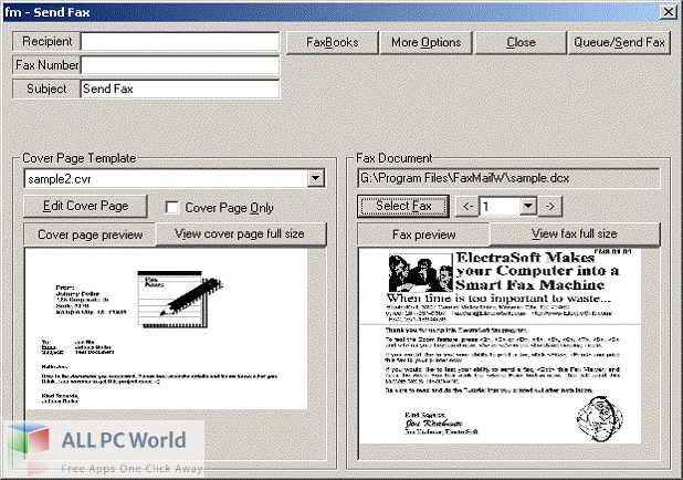 ElectraSoft FaxMail for Windows for Free Download