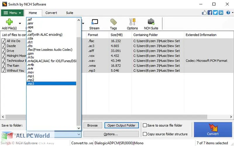 NCH Switch Audio File Converter Plus Download Free