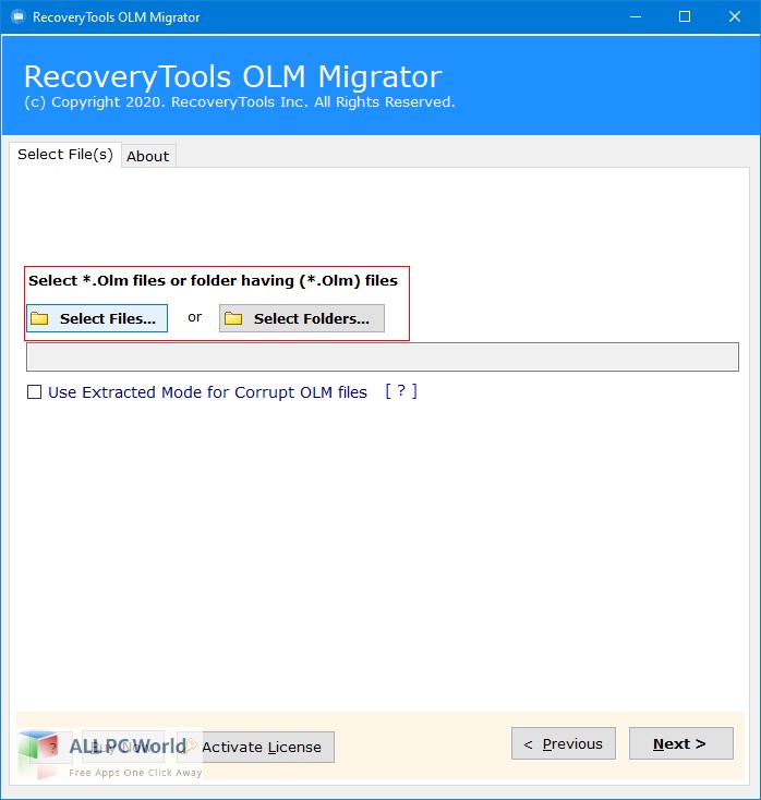 RecoveryTools OLM Migrator Free Download