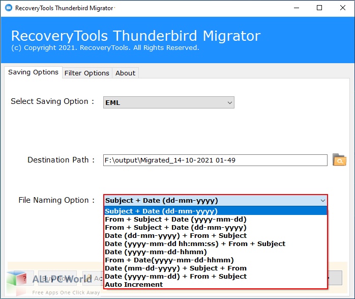 RecoveryTools Thunderbird Migrator Download Free
